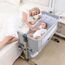 Teknum Moonlight Bedside Crib 0-2 Years, Color: Light Grey, 12 image