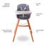 Teknum Premium Dual Height Wooden High Chair 6–36 Months Up To 15Kg, Color: Grey, 2 image