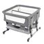 Teknum Twin Bed Side Fellow Crib 0–2 Years Up To 50Kg, Color: Light Grey