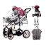 Teknum 3 In 1 Stroller Black With Sunveno Diaper Bag And Hooks 0–3 Years Up To 18Kg, Color: Wine, 5 image