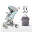 Teknum A1 Green Stroller With Sunveno Grey Diaper Bag 0–4 Years Up To 20Kg, Color: Green