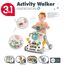 Teknum 3In1 Baby Walker Learning Table Game Panel With Musical Keyboard 6+ Months, Color: Grey, 12 image