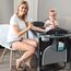 Teknum 4In1 Baby Bedside Co-Sleeper Bassinet Playpen With Rocker 0-3 Years 30Kg, Color: Grey, 6 image