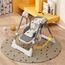 Teknum 5-In-1 Swing With High Chair Lockable Wheels 6–36 Months Up To 20Kg, Color: Grey, 5 image