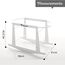 Teknum Wicker Pod Moses Basket Rocker Stand White New Zealand Pine Wood Up To 30Kg, 7 image