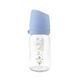 Farlin Heat Resistant α-33 Glass Wide Neck Feeding Bottle 160ml Heart - Blue