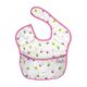 Melii Fold Up Bib with Scoop 2 Pcs, Color: White & Pink