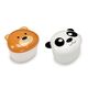 Melii Snack Food Storage Container with PP Base 232 ml 2 Pcs, Color: Brown & White