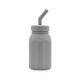 Melii Silicone Water Bottle with Straw 230 ml, Color: Grey