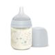 Suavinex Wonderland Glass Baby Bottle with Slow Flow Physiological Teat 120ml 0+ Months, Color: Blue