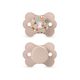Suavinex SX Pro Ultra Soft Butterfly Shape Baby Pacifier for Babies 6-18 months with Silicone Nipple Physiological Teat Safe for Baby Pack of 2, Color: pink