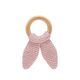 Babyjem Amigurumi Wooden Ring Teether for Baby 4+ Months, Color: pink