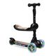 MoMi Kiuru 2-in-1 Scooter and Ride-On, Color: Black