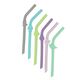 Melii Silicone Straws with Animals Clip Design & Cleaning Brush Set of 6 pcs