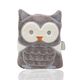 Babyjem Cherry Seeds Filled Velvet Colic Owl Shaped Pillow 0 Months+, Color: Grey
