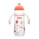 Farlin Grow With Colors PP Wide Neck Drinking Cup with Handle 270ml 6M+ Sliding Lid, Color: Orange