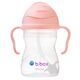 b.box Sippy Cup | Drink from Any Angle | Fliptop, Weighted Straw, Leak Proof & Easy Grip | From 6m+ | 240ml, Color: pink