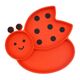 Melii Silicone Suction Plate Butterfly, Color: red