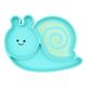 Melii Silicone Suction Plate Butterfly, Color: Blue