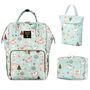 Sunveno Diaper Travel Kit With Usb Port And Changing Clutch 42X27X21Cm, Color: Green