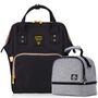 Sunveno Mamma Diaper Backpack And Breast Pump Bottle Bag Set, Color: Black