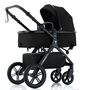 Teknum 3In1 Compacto Baby Stroller With Bassinet Air Cabin Friendly 0-36 Months, Color: Black