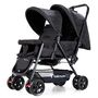 Teknum Double Baby Stroller Twin 6-36 Months 20Kg, Color: Black
