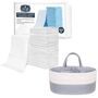 Little Story Diaper Caddy With 50Pcs Changing Mats, Color: Light Grey