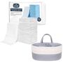 Little Story Diaper Caddy With 100Pcs Changing Mats, Color: Light Grey