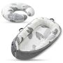 Little Story Fiberfill Newborn Lounger Bed With Feeding Pillow, Color: Grey