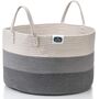 Little Story Cotton Rope Diaper Caddy Xl, Color: Grey