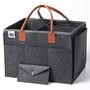 Little Story Diaper Caddy With Travel Pouch Large, Color: Grey