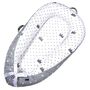 Little Story Soft Breathable Fiberfill Newborn Lounger Bed, Color: Grey & White