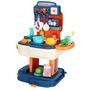 Little Story 2-In-1 Role Play Chef Kitchen Restaurant Toy Set School Bag 34 Pcs Blue, Color: Blue