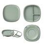 b.box 2 in 1 Suction Plate with Removable Divider, Color: Sage