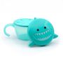 Melii Snack Container with Finger Trap, Color: Turquoise