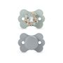 Suavinex SX Pro Ultra Soft Butterfly Shape Baby Pacifier for Babies 6-18 months with Silicone Nipple Physiological Teat Safe for Baby Pack of 2, Color: Green