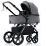 Teknum 3In1 Compacto Baby Stroller With Bassinet Air Cabin Friendly 0-36 Months, Color: Dark Grey