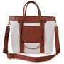 Sunveno La Mode Premium Diaper Bag 48Cm Large Capacity With 8 Pockets, Color: Brown
