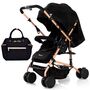 Teknum Reversible Trip Stroller With Ace Diaper Bag 6–36 Months Up To 15Kg, Color: Midnight