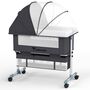 Teknum Moonlight Bedside Crib 0-2 Years, Color: Dark Grey