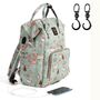 Sunveno Diaper Bag With Usb Port And Stroller Hooks, Color: Green