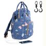 Sunveno Diaper Bag With Usb Port And Stroller Hooks, Color: Blue
