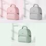 Sunveno Insulated Lunch Bag With Thermos Box 29.5Cm Dual Compartment, Color: Green