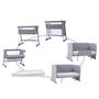 Teknum All-In-1 Bedside Crib Cot Playpen Sofa Expansion Pack 0-4 Years 100Kg, Color: Grey